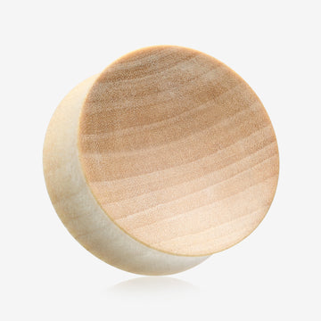 A Pair of Concave Crocodile Wood Double Flared Plug